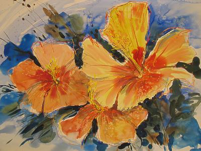Aquarell unserer Dozentin Christine Schoch-Kraska aus Irsee